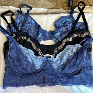 3 Forever 21 Bras 34C
